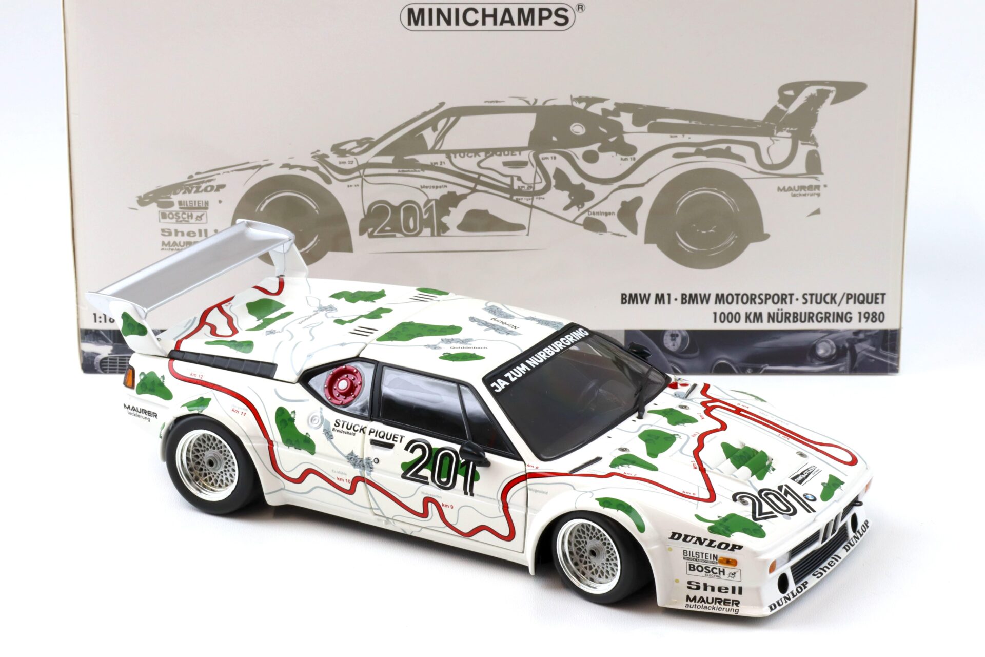 1:18 Minichamps BMW M1 ProCar BMW Motorsport Stuck/Piquet 1000km Nürburgring 1980