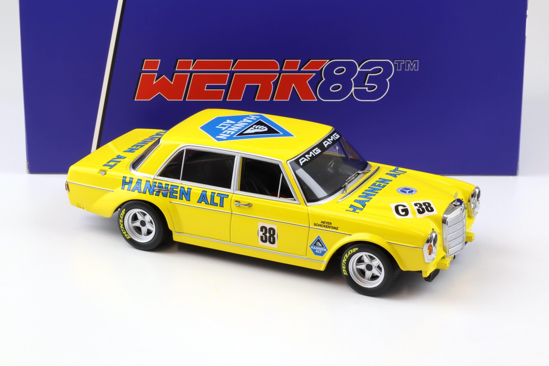 1:18 WERK83 Mercedes AMG 300 SEL 6.8 #38 Final Season Hockenheim 1971 Heyer