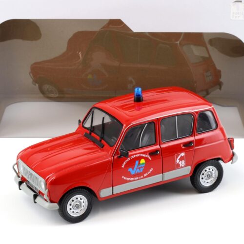 1:18 Solido Renault 4 GTL Pompier du Var Service Departmental red