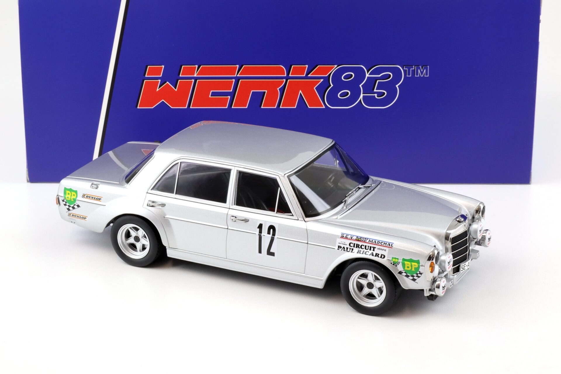 1:18 WERK83 Mercedes AMG 300 SEL 6.8 - 12h Paul Ricard 1971 #12 Behrmann/Jabouille/Dolhem