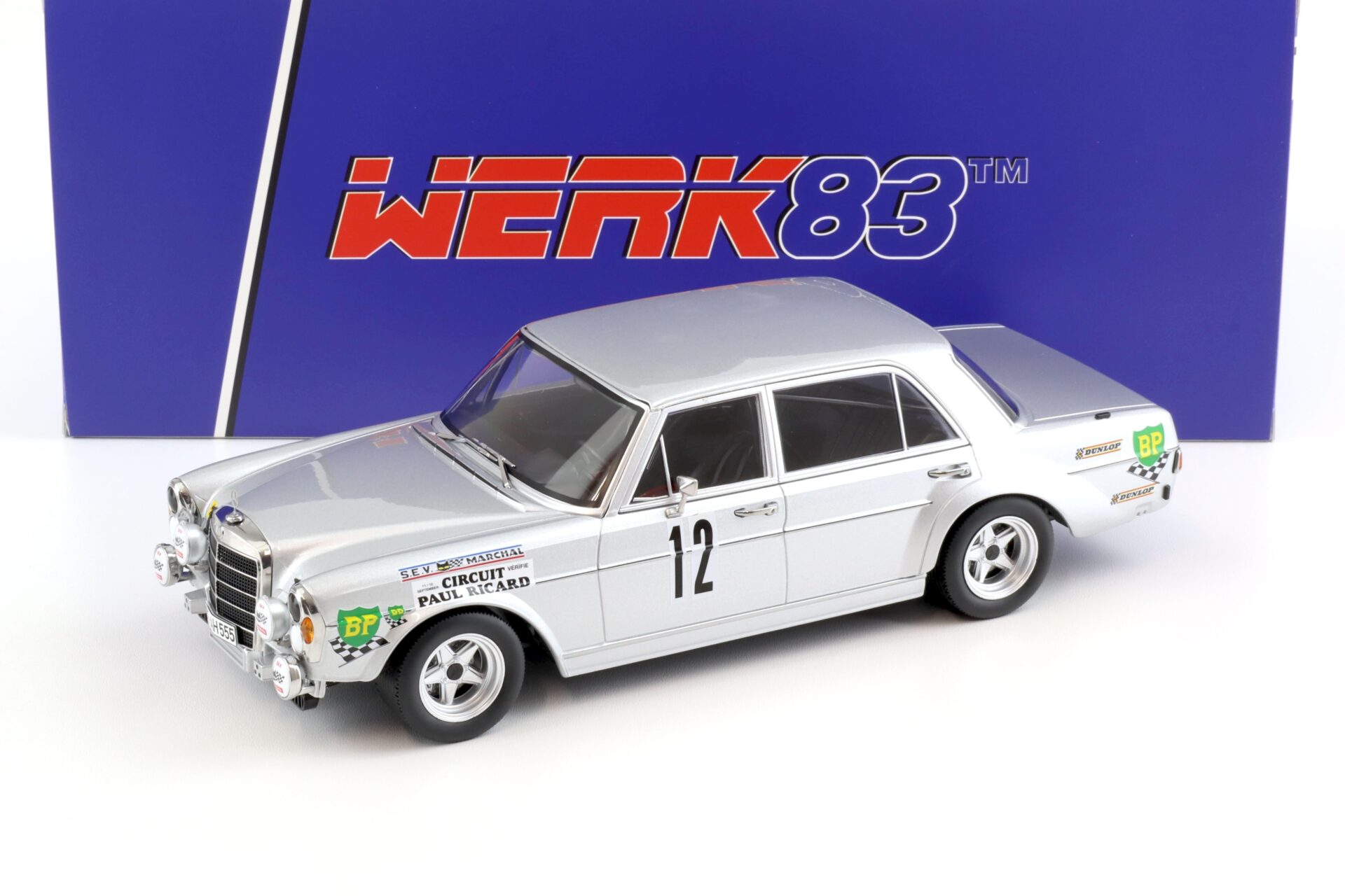 1:18 WERK83 Mercedes AMG 300 SEL 6.8 - 12h Paul Ricard 1971 #12 Behrmann/Jabouille/Dolhem
